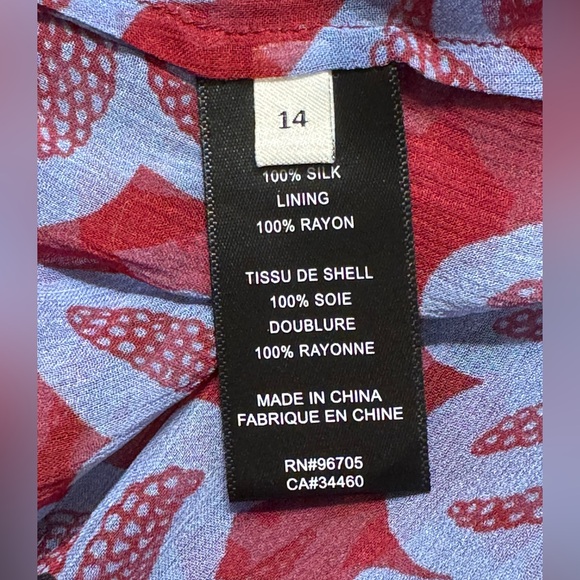 Rebecca Taylor Vera Fleur Mock Neck Blouse - Picture 13 of 14